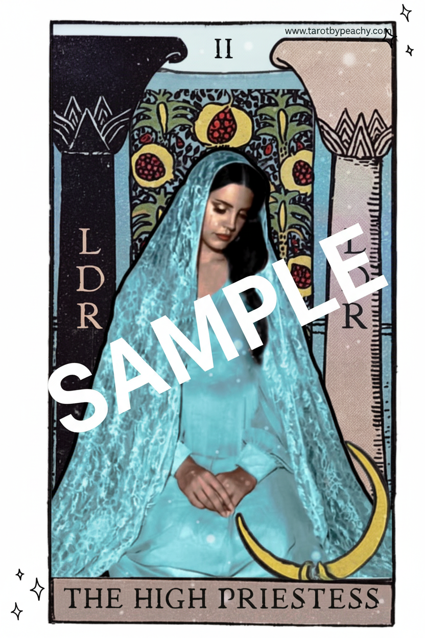 Lana Del Rey - High Priestess Tarot Print