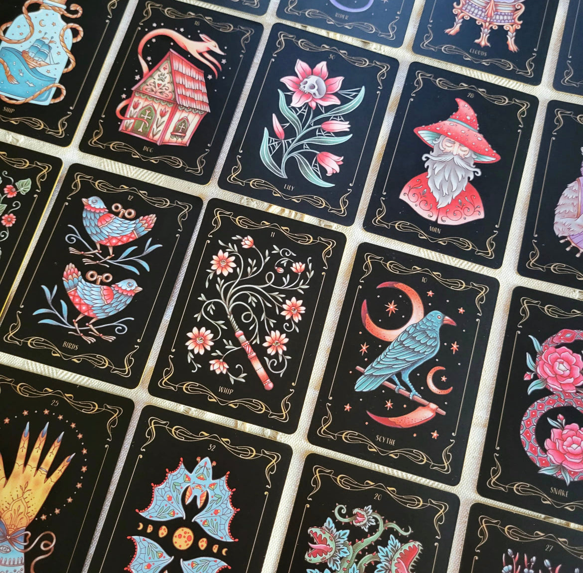 Nocturnal Garden Lenormand - Art Nouveau Divination Deck