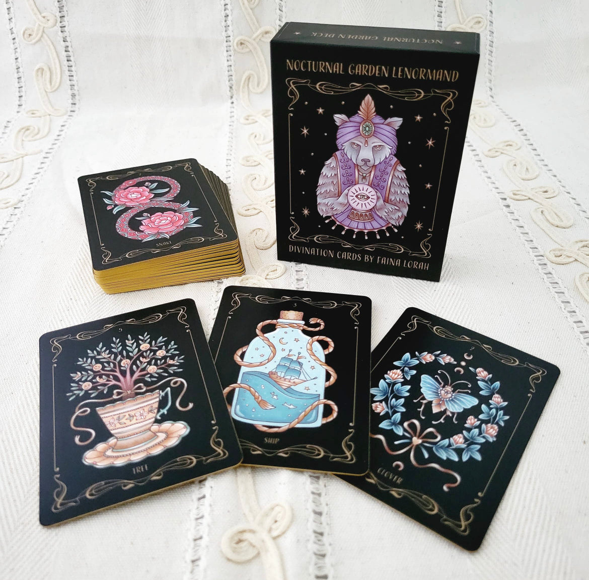 Nocturnal Garden Lenormand - Art Nouveau Divination Deck