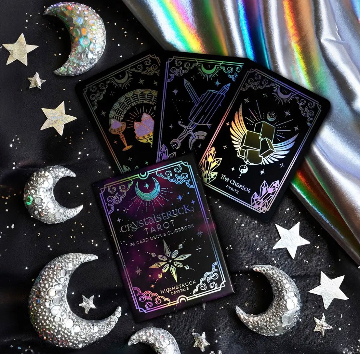Crystalstruck Tarot Deck & Guidebook (Full size Silver Edition)