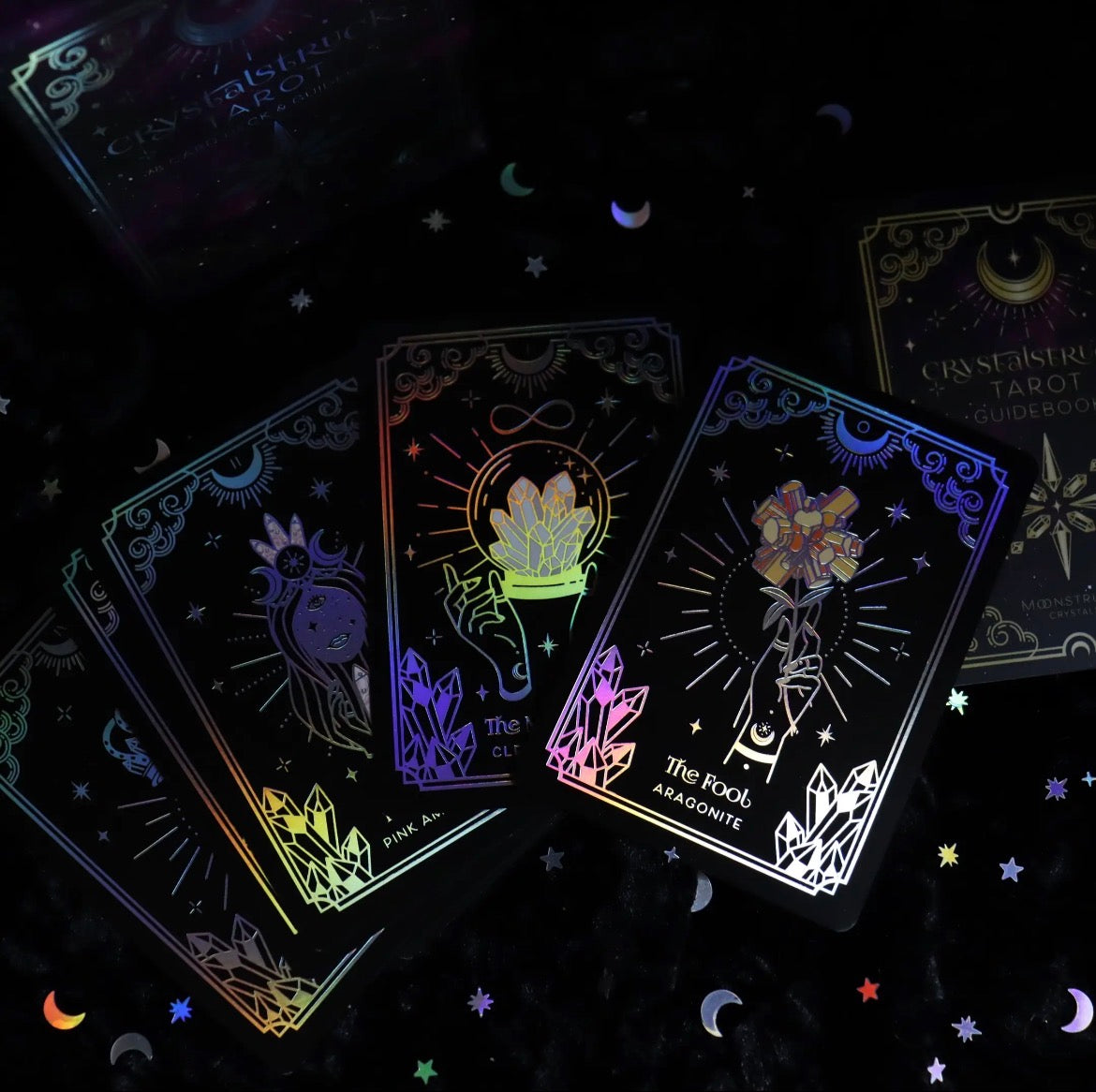 Crystalstruck Tarot Deck & Guidebook (Full size Silver Edition)