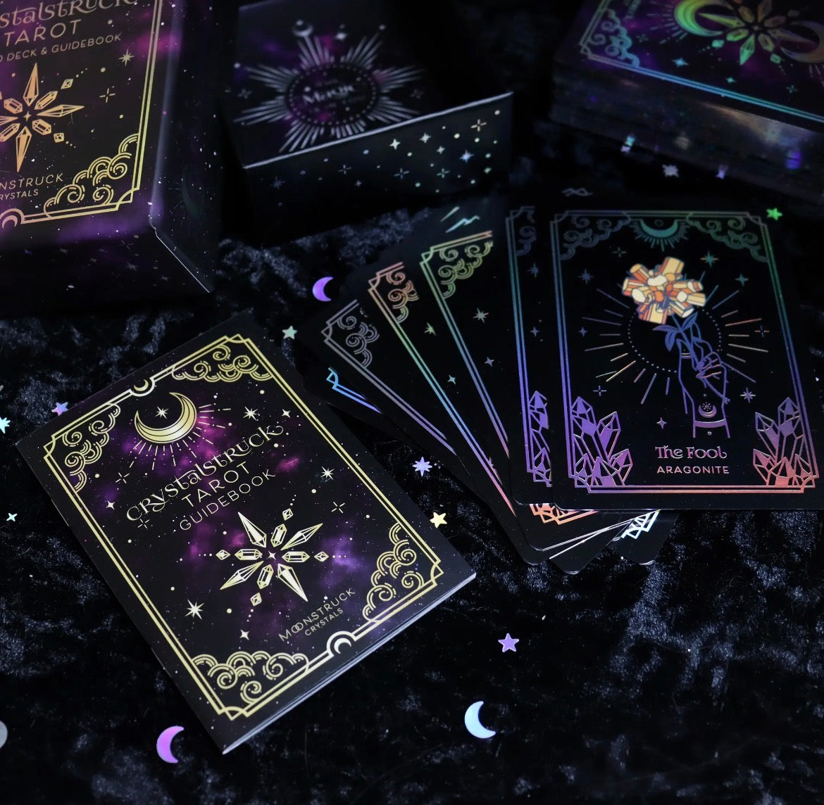Crystalstruck Tarot Deck & Guidebook (Full size Silver Edition)