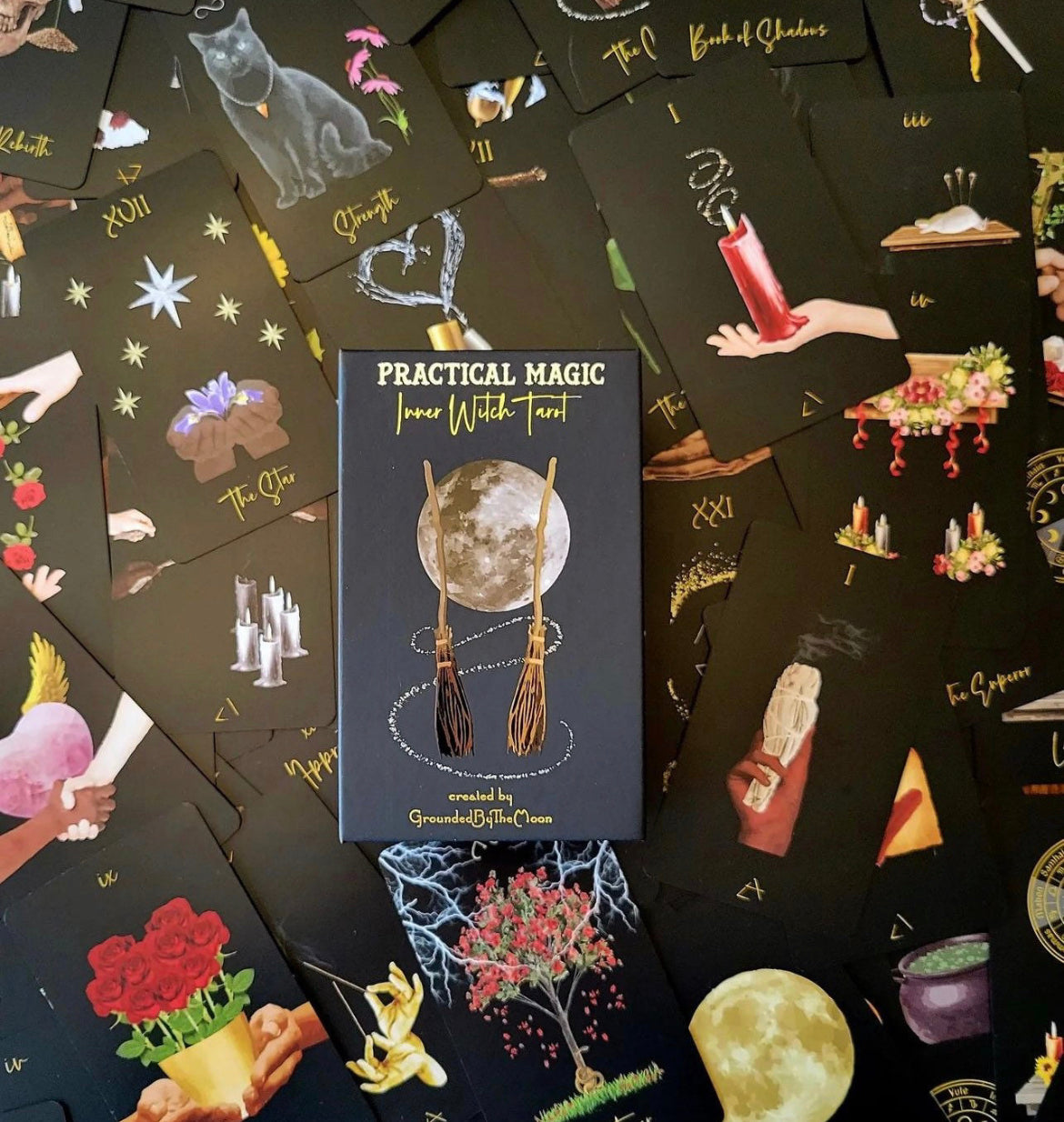 Practical Magic: Inner Witch Tarot (1st edition) (New Moon Edition – holographic edges)