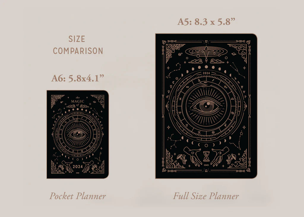 Magic of i 2024 astrological pocket planner – black